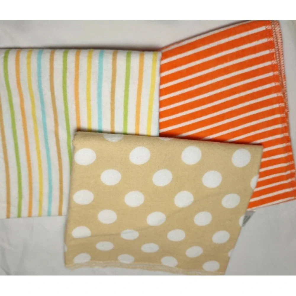 9pc Unisex Baby Receiving Blanket Luvable Friends Child of Mine Polka Dot Stripe